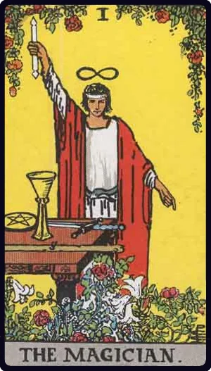 The Magician tarot card - Skill mastery, manifestation, using all your talents
