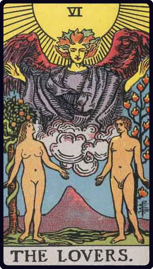 The Lovers tarot card - Deep connection, choices in love, soulmate energy