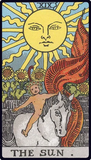 The Sun tarot card - Joy, success, vitality, positivity, celebration