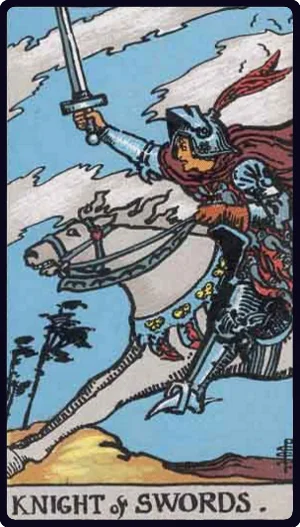 Knight of Swords tarot card